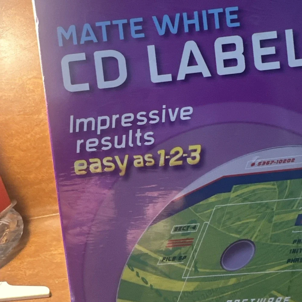 CD Stomper Matte White CD Labels, 300 Standard Full Face - NEW SEALED